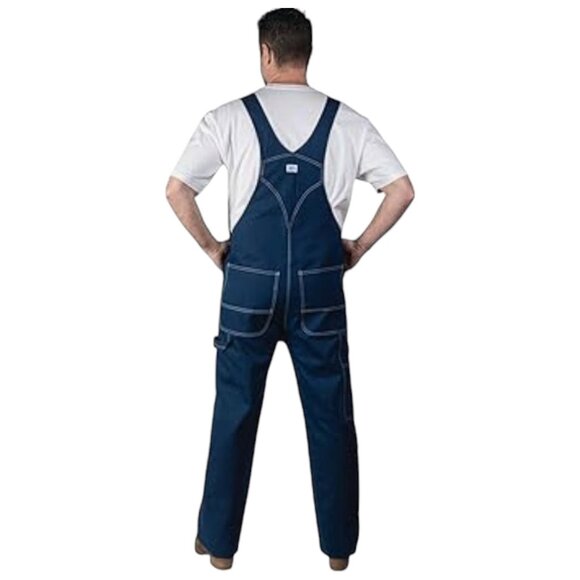 Liberty Zip Fly Bib Overalls Mens 40x28 Blue Denim Carpenter‎ Workwear Farm NWT - Picture 2 of 10